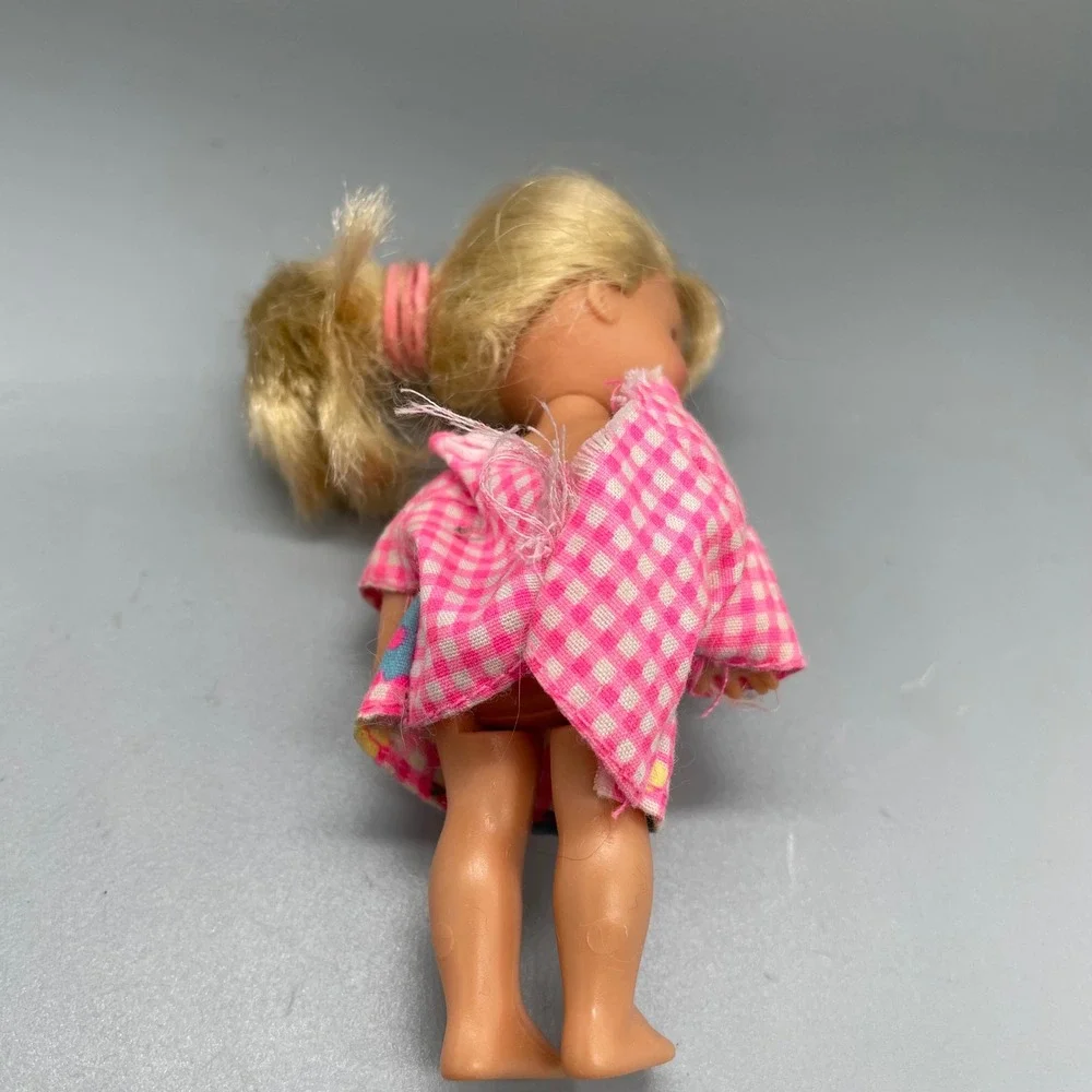 Vintage 1994 Mattel Kelly Barbie Little Sister Doll Pink Gingham Floral Dress